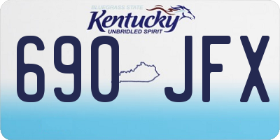 KY license plate 690JFX