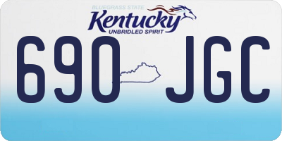 KY license plate 690JGC