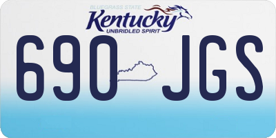 KY license plate 690JGS