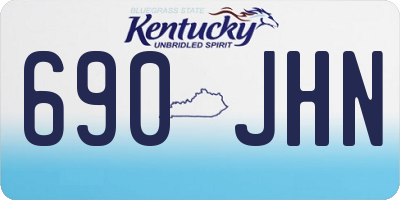 KY license plate 690JHN