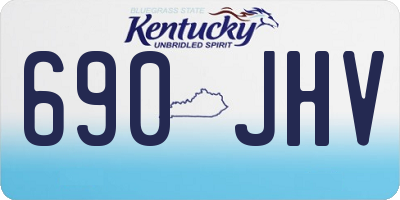 KY license plate 690JHV