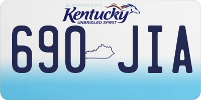 KY license plate 690JIA
