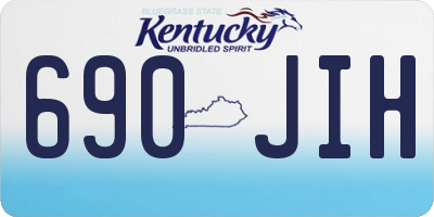 KY license plate 690JIH