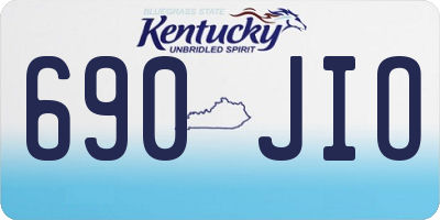 KY license plate 690JIO