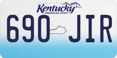 KY license plate 690JIR