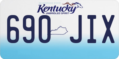 KY license plate 690JIX