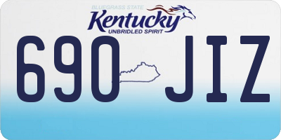 KY license plate 690JIZ