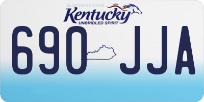 KY license plate 690JJA