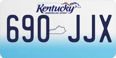 KY license plate 690JJX