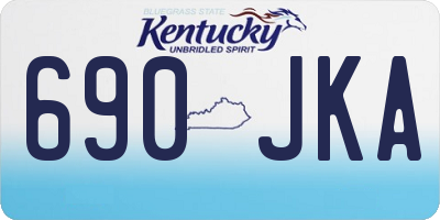 KY license plate 690JKA