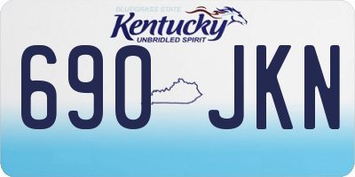 KY license plate 690JKN