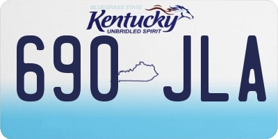 KY license plate 690JLA