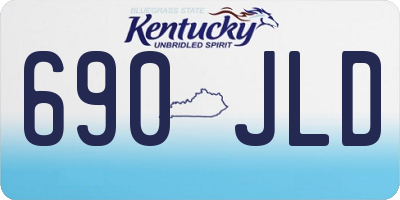 KY license plate 690JLD
