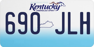 KY license plate 690JLH