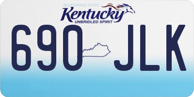KY license plate 690JLK