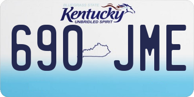 KY license plate 690JME