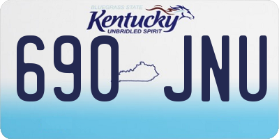 KY license plate 690JNU