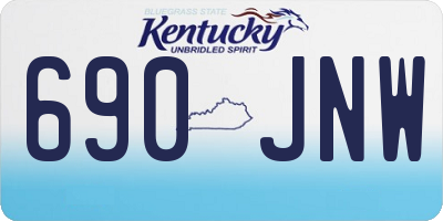 KY license plate 690JNW