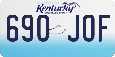 KY license plate 690JOF