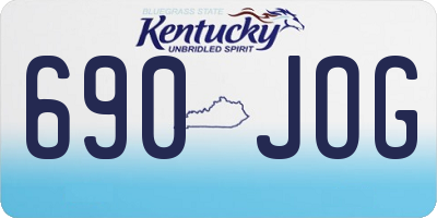 KY license plate 690JOG