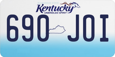 KY license plate 690JOI