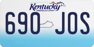 KY license plate 690JOS