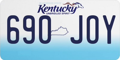 KY license plate 690JOY
