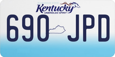KY license plate 690JPD