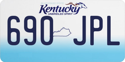 KY license plate 690JPL