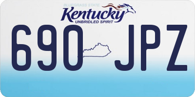 KY license plate 690JPZ