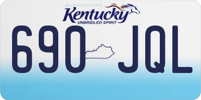 KY license plate 690JQL