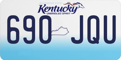KY license plate 690JQU