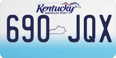 KY license plate 690JQX