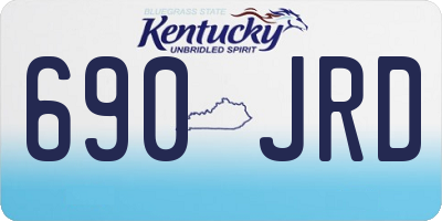 KY license plate 690JRD