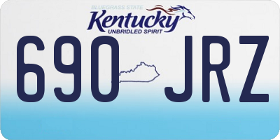 KY license plate 690JRZ