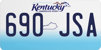 KY license plate 690JSA