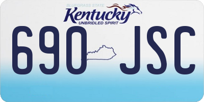 KY license plate 690JSC