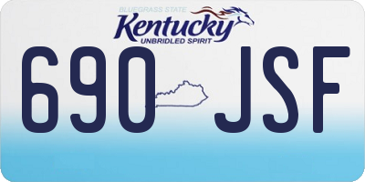 KY license plate 690JSF