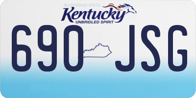 KY license plate 690JSG