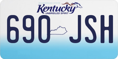 KY license plate 690JSH