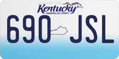 KY license plate 690JSL