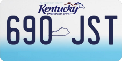 KY license plate 690JST