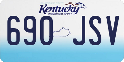 KY license plate 690JSV
