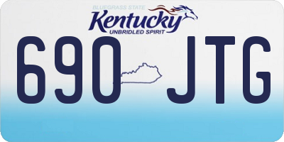 KY license plate 690JTG