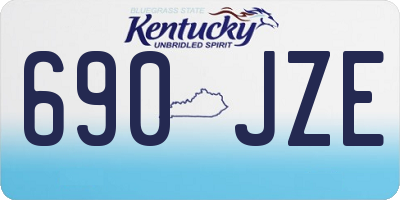 KY license plate 690JZE