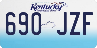 KY license plate 690JZF