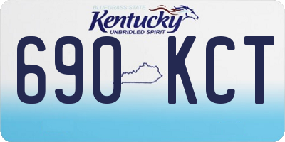 KY license plate 690KCT