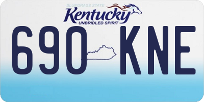 KY license plate 690KNE