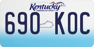 KY license plate 690KOC