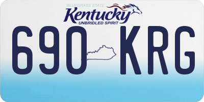 KY license plate 690KRG